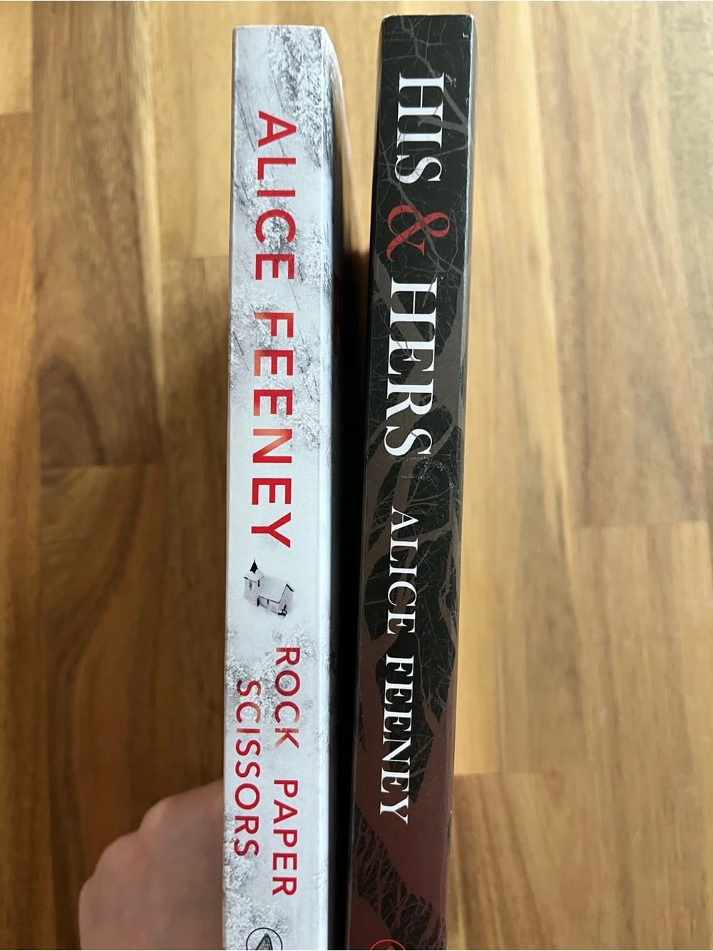Two Alice Feeney Books: His & Hers and Rock, Paperback, Scissors. Paperback.